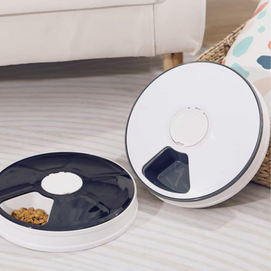 Alimentador Automático para Mascotas Giratorio