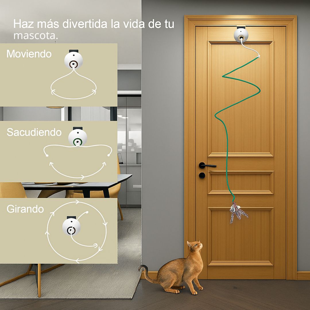 TailTwirl – Juguete Eléctrico Colgante Inteligente para Gatos